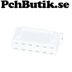 Housing 6p Skal för montering av kabel med hylsa. 25-pack