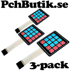 3 pack 4x4 membrane keypad 16 buttons for Arduino and electronics projects