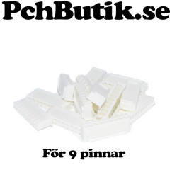 Housing 9p Skal för montering av kabel med hylsa. 15-pack