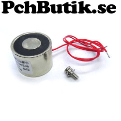 Elektromagnet 12 Volt 0,13A, hållkraft 15Kg.