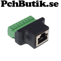 RJ45 LAN hona till skruvterminaler 8P8C