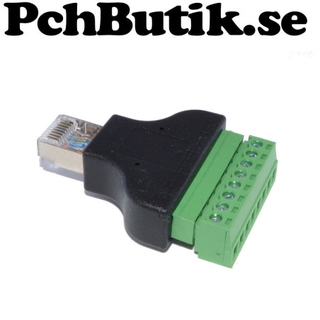 RJ45 LAN hane till skruvterminaler 8P8C