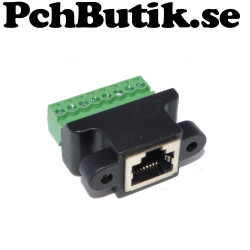 RJ45 LAN hona till skruvterminaler 8P8C