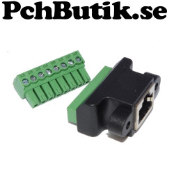 RJ45 LAN hona till skruvterminaler 8P8C