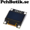 OLED display 0.96 tum,med 128x64 gula pixlar. I2C SSD1306