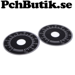 2 pack. Potentiometer ratt och skala, för 6mm axel