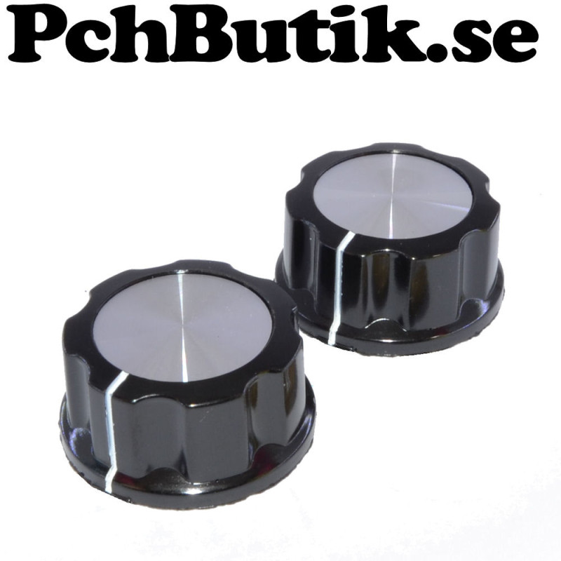 2 pack. Potentiometer ratt, för 6mm axel.