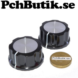 2 pack. Potentiometer ratt, för 6mm axel.