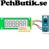 6 siffror LCD display, 7 segments siffror