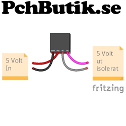 1 Watt DC-DC modul 5 Volt till 5 Volt isolerad