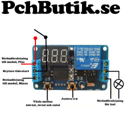 Tidrelä, timer 12 Volt. Passar bil, båt och husvagn mm. TMR999