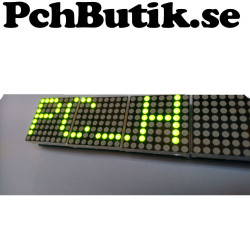 Display, punkt matrix 7219. 32 x 8 gröna punkter