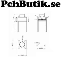 10st Micro tryck strömbrytare. Passar bra på Kopplingsdäck, Arduino