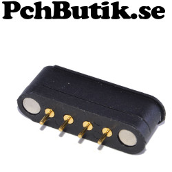 Magnetkontakt med 4 POGO-pinnar