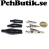 Kit med 26 st. Krokodil-klämmor 28-45 mm