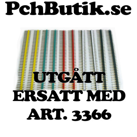 10 st stiftlist 1 x 40 pinnar, 5 olika färger.