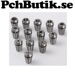 ER11 spännhylsor för CNC och svarv 1 till 7 mm