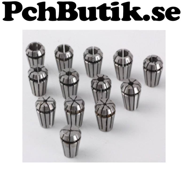 ER11 collets 1 to 7 mm for precision tooling