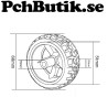 Mini smartcar hjul med motor