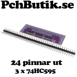 Modul med 3st. 74HC595