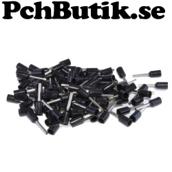 Kabelhylsa, ändhylsa 1mm svarta