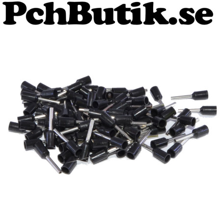 Kabelhylsa, ändhylsa 1mm svarta