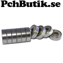 10st Kullager 7x22x7 med dubbla metall täckplattor. MEK