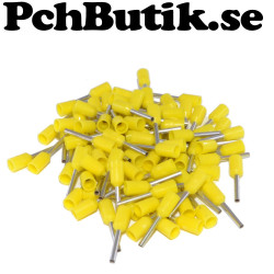 Kabelhylsa, ändhylsa 1mm gula.