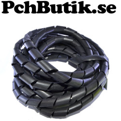 3-meter, Spiralband för kabelbuntning mattsvart/mörkgrå