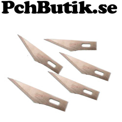 Skalpell kniv med aluminium skaft, 5 extra blad.