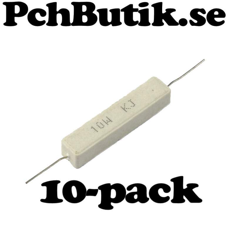 10-pack. Motstånd trådspole max 10 Watt 10-pack. Motstånd trådspole max 10 Watt
