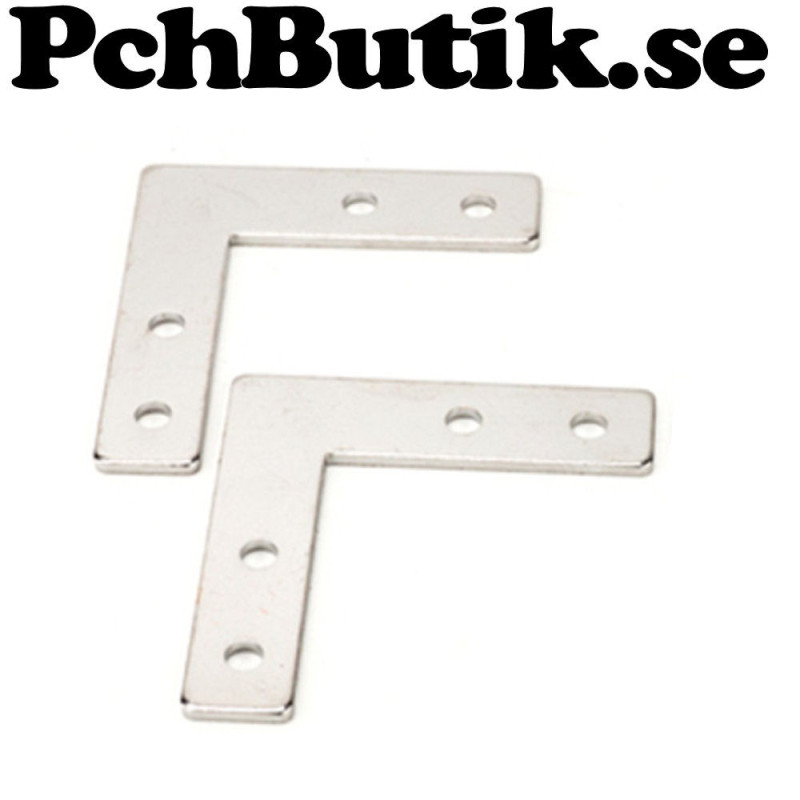 2-pack. Vinkel L i stål, aluminiumprofil 2020-serie 2-pack. Vinkel L i stål, aluminiumprofil 2020-serie