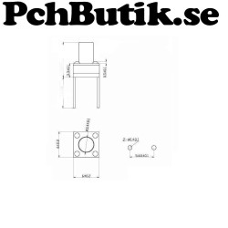 10st Micro tryck strömbrytare. Passar bra på Kopplingsdäck, Arduino