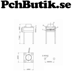 10st Micro tryck strömbrytare. 7.5 mm ben.