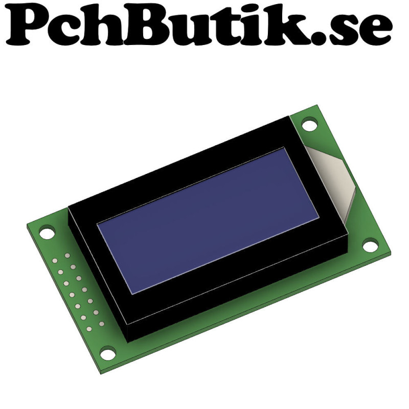 Produktbild von 0802A LCD-Display – 8x2 Zeichen, Blau/grüne Hintergrundbeleuchtung, SPLC780D, 5V/3,3V, Für Projekte & Labor