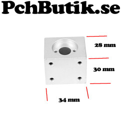 Aluminium block för trapets mutter