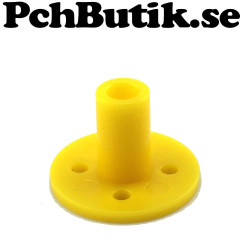 Plastic shaft hub with mounting flange for mechanical projects