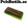 LCD display 2x16 1602 svart med röda tecken, Passar Arduino.