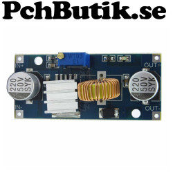 DC-DC step-down 4-38 Volt till 1.25-36 Volt. 5 Ampere