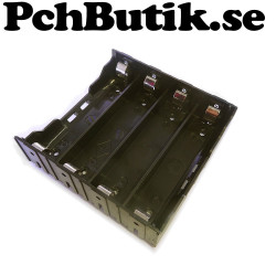 Batterihållare för 4 st. 18650 batteri, kretskort montering mm.