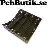 Batterihållare för 4 st. 18650 batteri, kretskort montering mm.