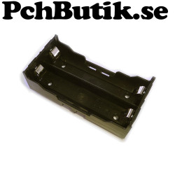 Batterihållare för 2 st. 18650 batteri, kretskort montering mm.