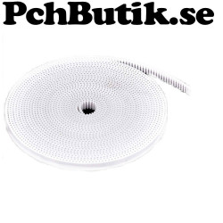 Kuggrem GT2 6mm bred Kugglängd: 2 mm (pitch) 1 Meter. 3DP MEK