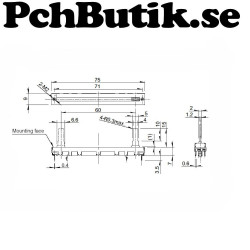 75mm linear dual slide potentiometer 10K