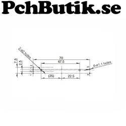 75mm linjär dubbel glidpotentiometer 10K
