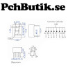 6-pack, 7 segment LED display röd 0.56tum 5611AH Gemensam katod