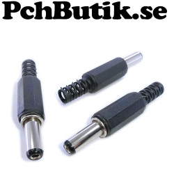 NYTT PÅ LAGER. 3-pack. DC Power Plug 2.1x5.5mm Male Jack