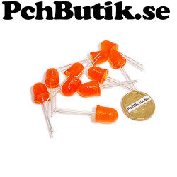 10 st lysdioder 10 mm amber och ljus, passar Arduino
