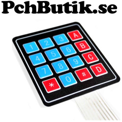 4x4 Membrantangentbord – 16 knappar för Arduino & elektronikprojekt