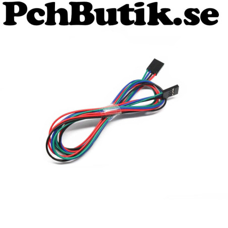 3-pack. 4 pin 2.54 mm stiftkontakt kabel hona till hona 70 cm